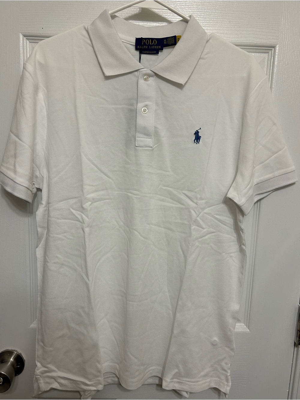 Polo by Ralph Lauren White Polo Shirt with Blue Pony